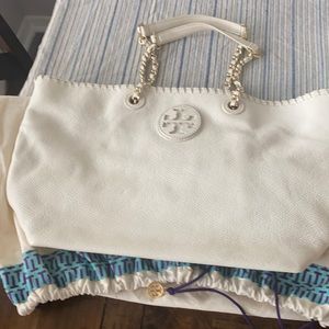 White Tory Burch Shoulder Bag